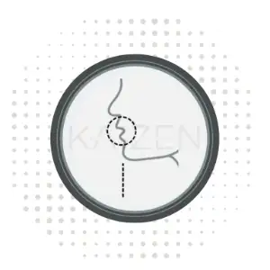 Icono de Posición del tejido blando en perfil (labios, mentón)